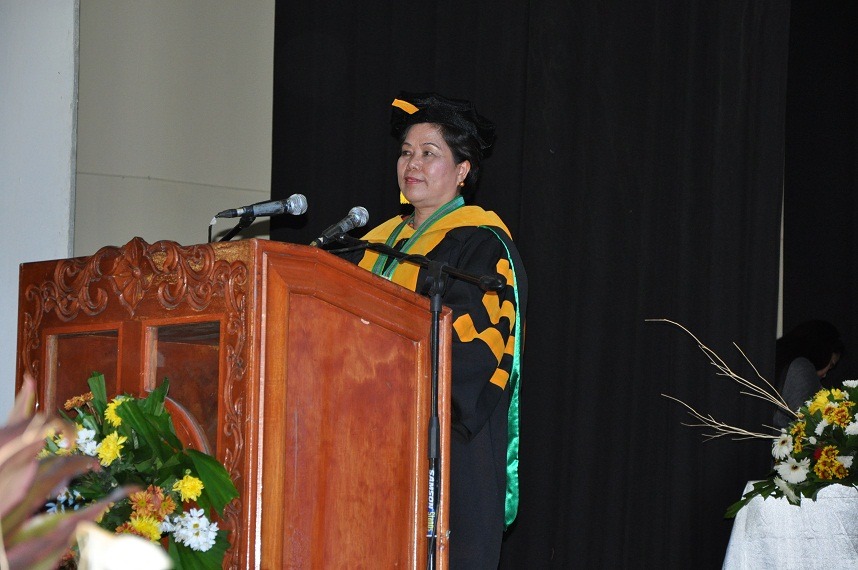 Dr. Maria Luisa R. Soliven, President, CMU confirms graduates of 2013.  