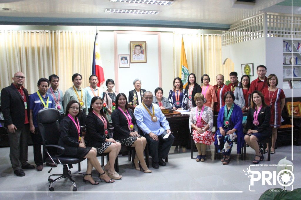 Courtesy call with the university president Dr. Maria Luisa R. Soliven.