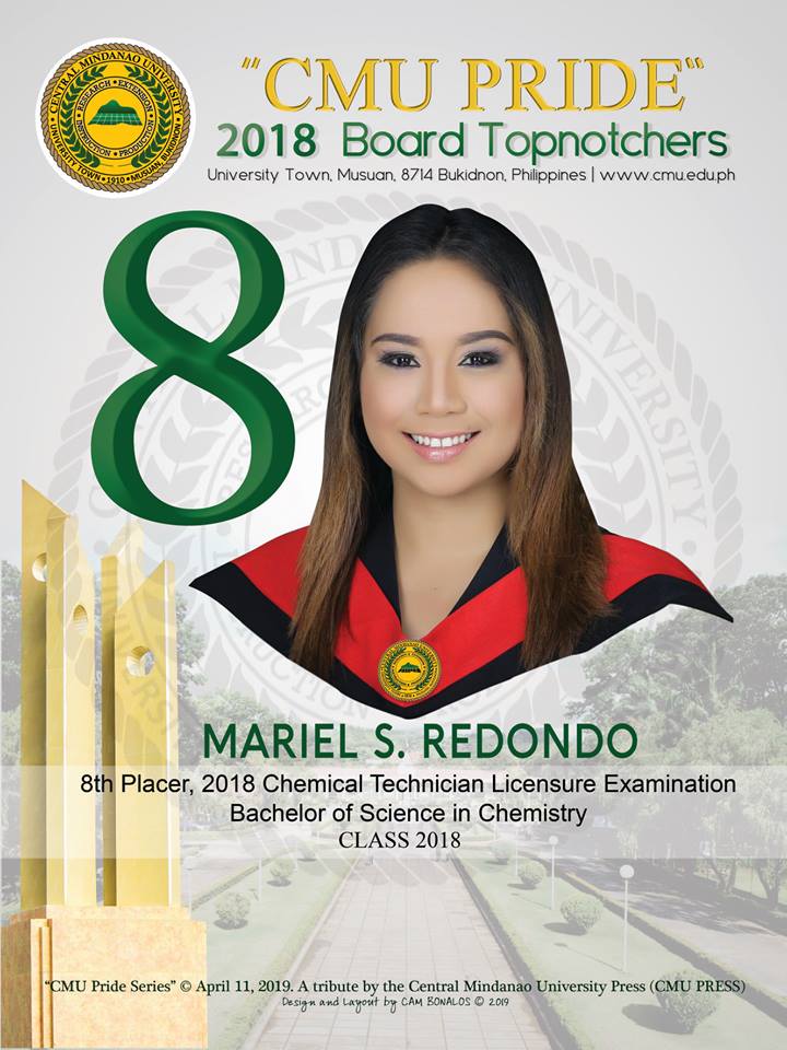 IN PHOTOS: CMU PRIDE 2018 Board Topnotchers – Central Mindanao University