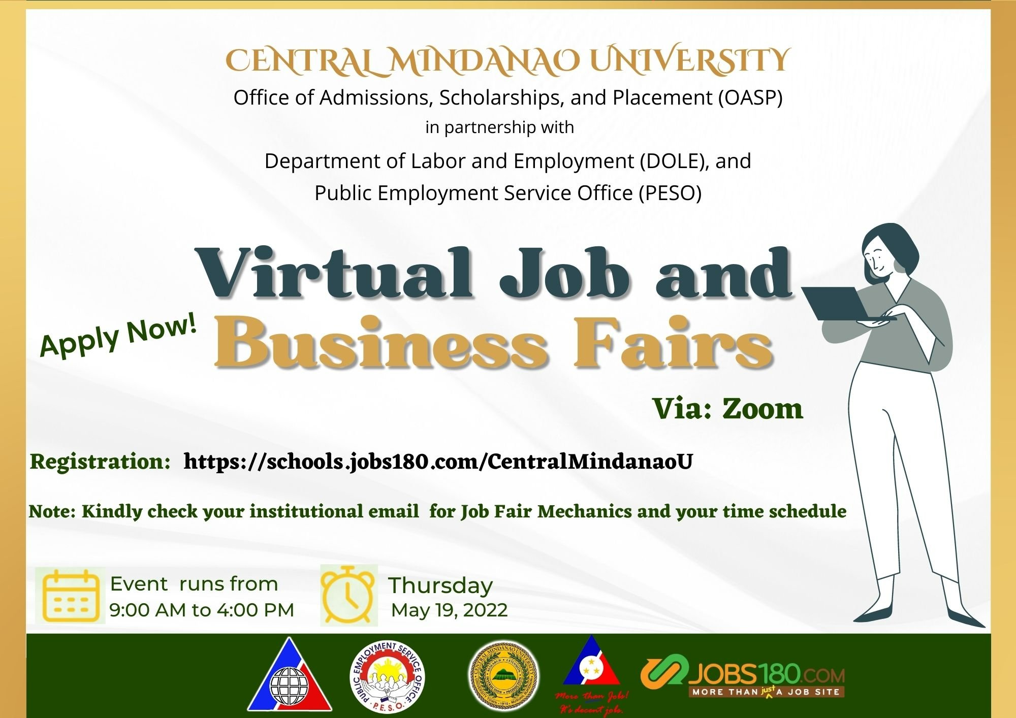 LOOK CMU Virtual Job and Business Fairs May 19, 2022 [Thursday] 900am400pm Central