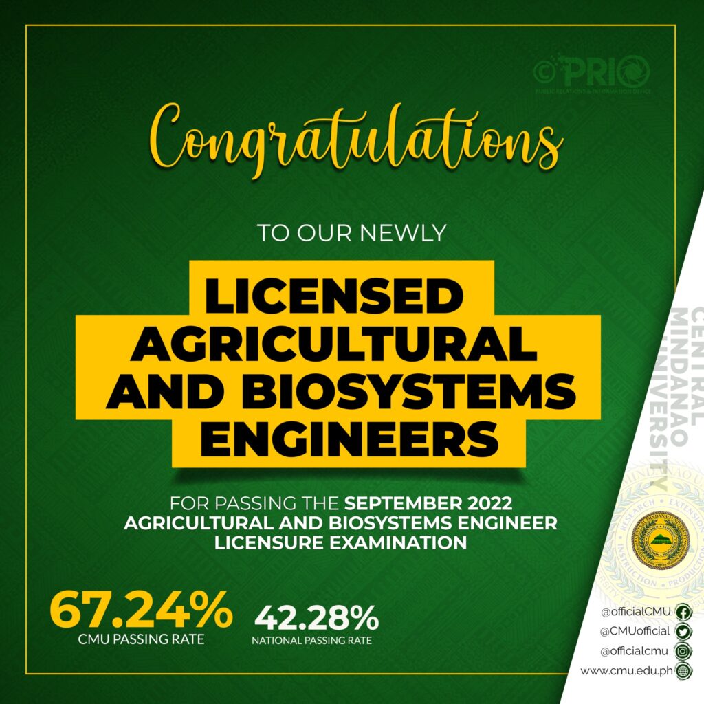 Congratulations to our newly registered Agricultural and Biosystems